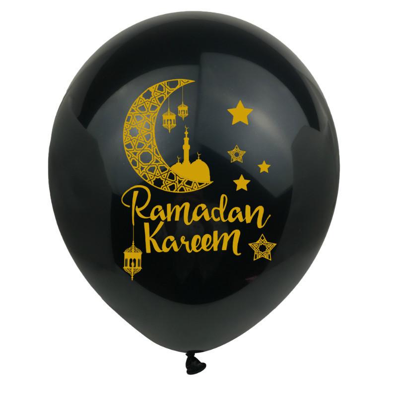10pcs Ramadan Decorations Balloons 12in Large Latex Balloons for Eid Ramadan Eid Al Fitr Eid Al Adha Festival Party Muslim Party Decoration Supplies