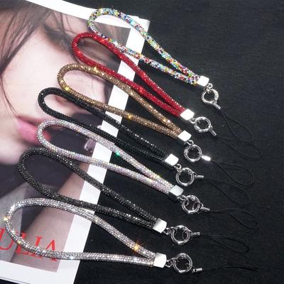Diamond Crystal Phone Wrist Straps Keychain Flashy Glitter Rhinestone Phone Lanyard Hanging Anti-lost Rope