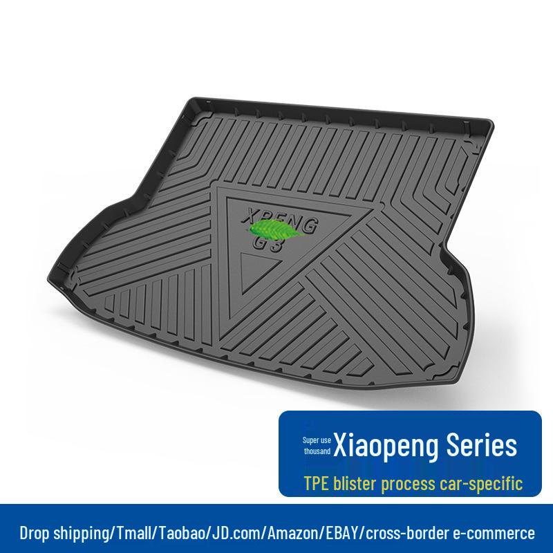 2021 Xiaopeng G3/G6 & P7/P5 Front & Rear Trunk Mat - TPE Waterproof, Odorless Rubber