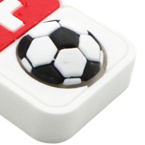 Football Clicker Fidget Toy with Ball Chain Stress Relief National Flag Football Decompression Button Keychain Pendant Backpack Charm Fans Gift