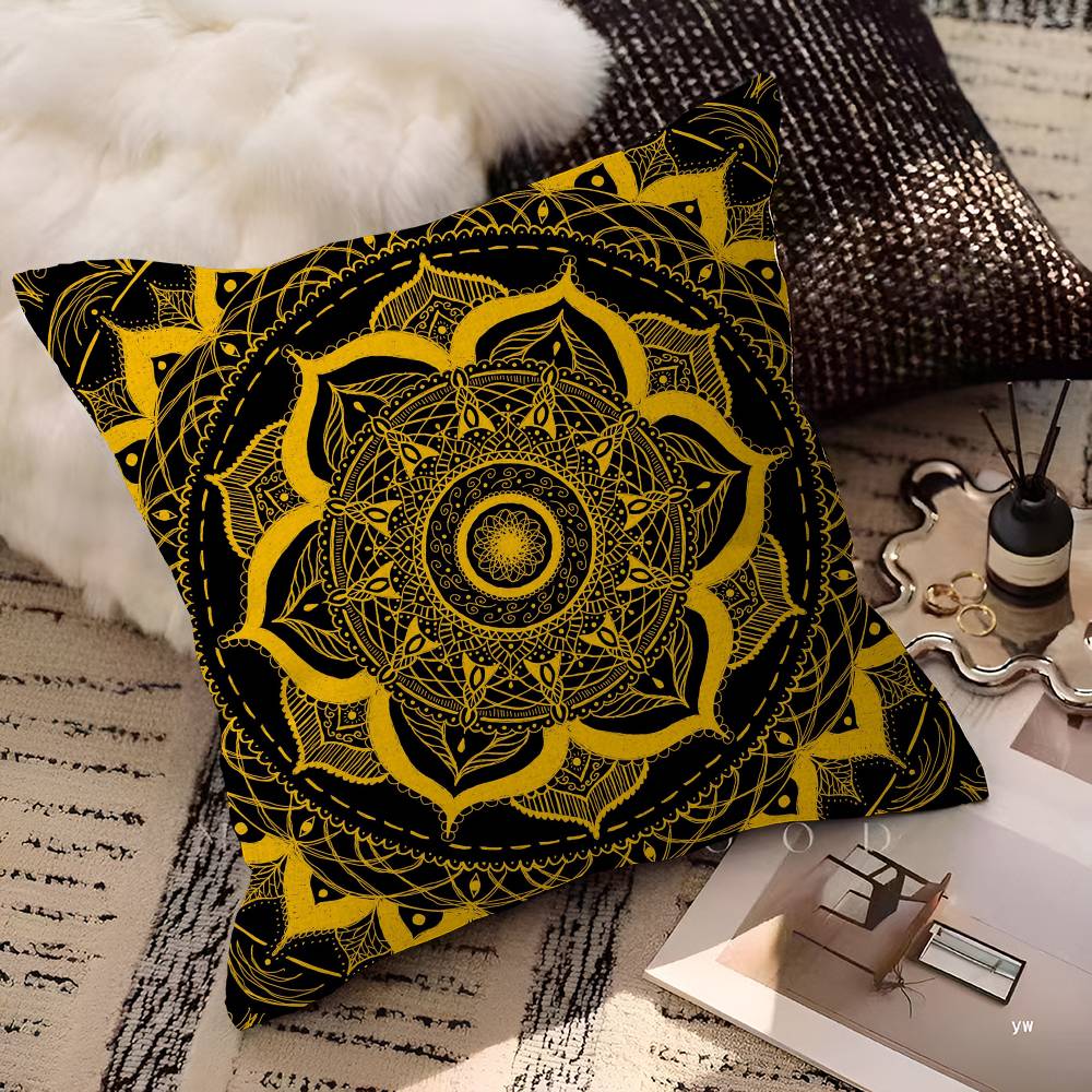 

Mandala Pillow Cushion Cover Pillowcase Living Room Sofa Home Decor Customized 30cmx30cm
