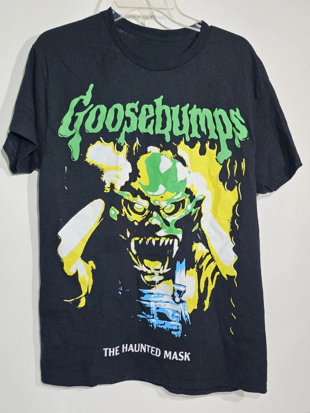 

Retro Version of goosebumps Ghost Mask Black Shirt Retro Commemorative T-shirt Daily Outdoor Men and Women Fan Printed T-sh... S разноцветный