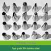 Liangdao 304 Stainless Steel Piping Nozzle Set (24-Piece)