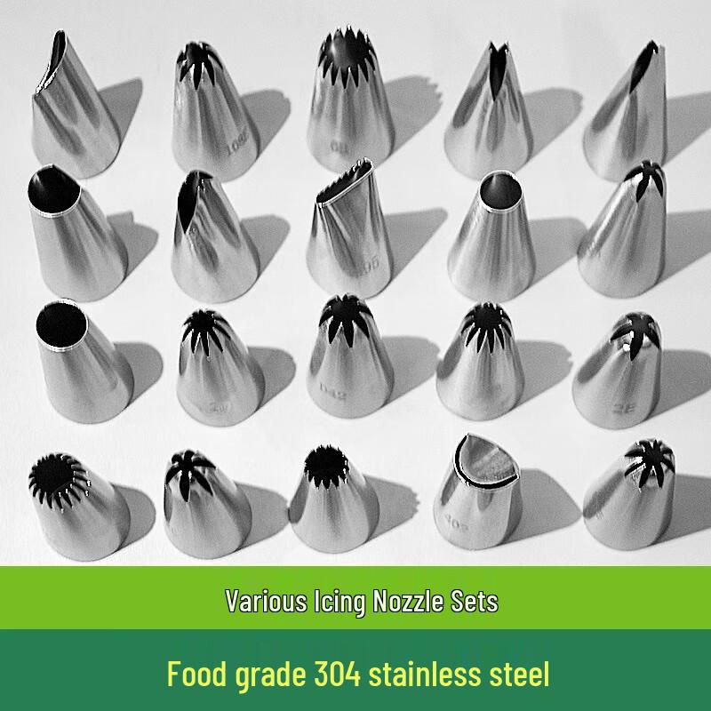 Liangdao 304 Stainless Steel Piping Nozzle Set (24-Piece)