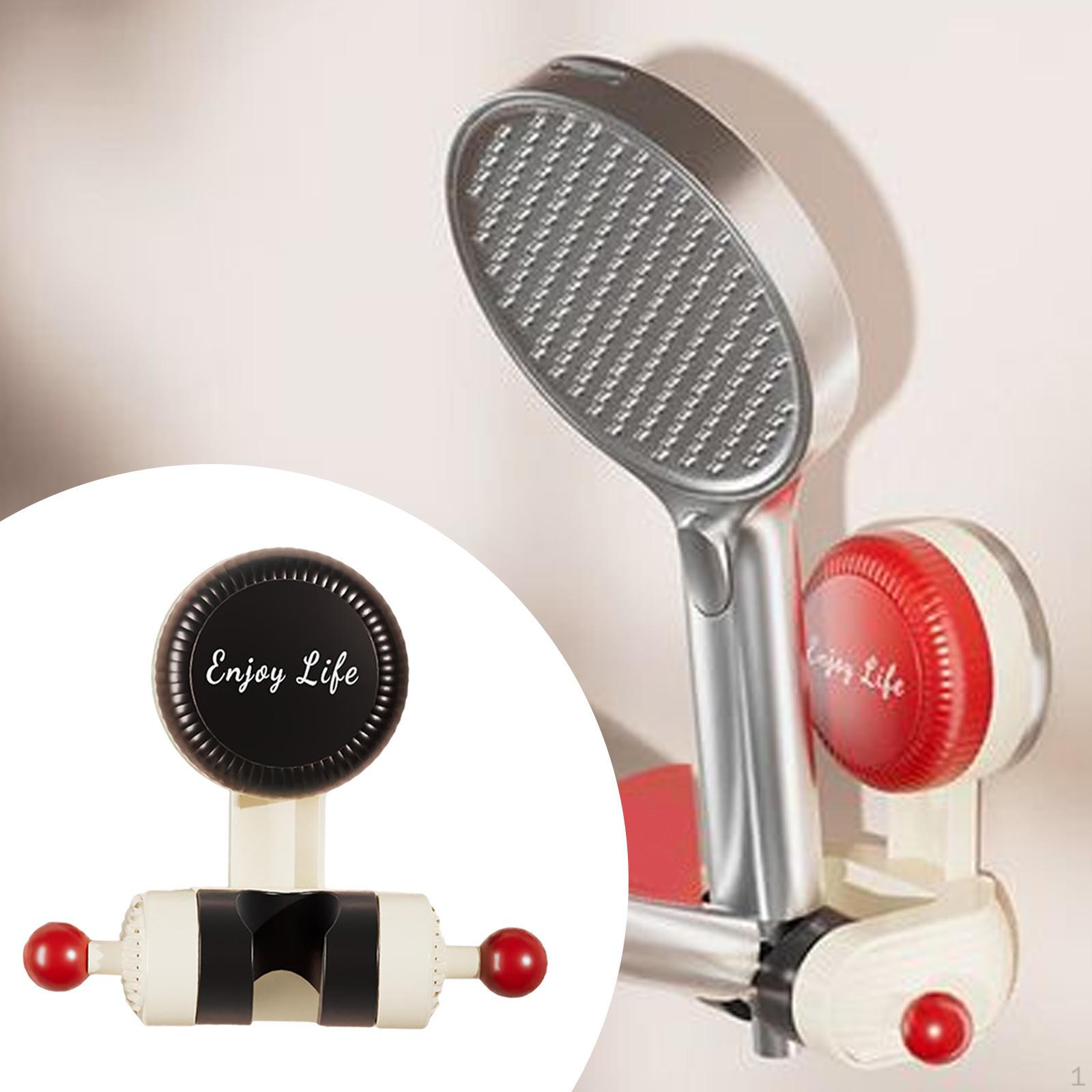 

Регулируемый держатель для душевой лейки, ручной кронштейн на присоске, съемная душевая лейка, настенный чёрный