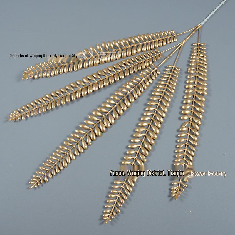 Gold-Tone Artificial Flowers Buddhist Beads Arrangement for Weddings & Home Decor