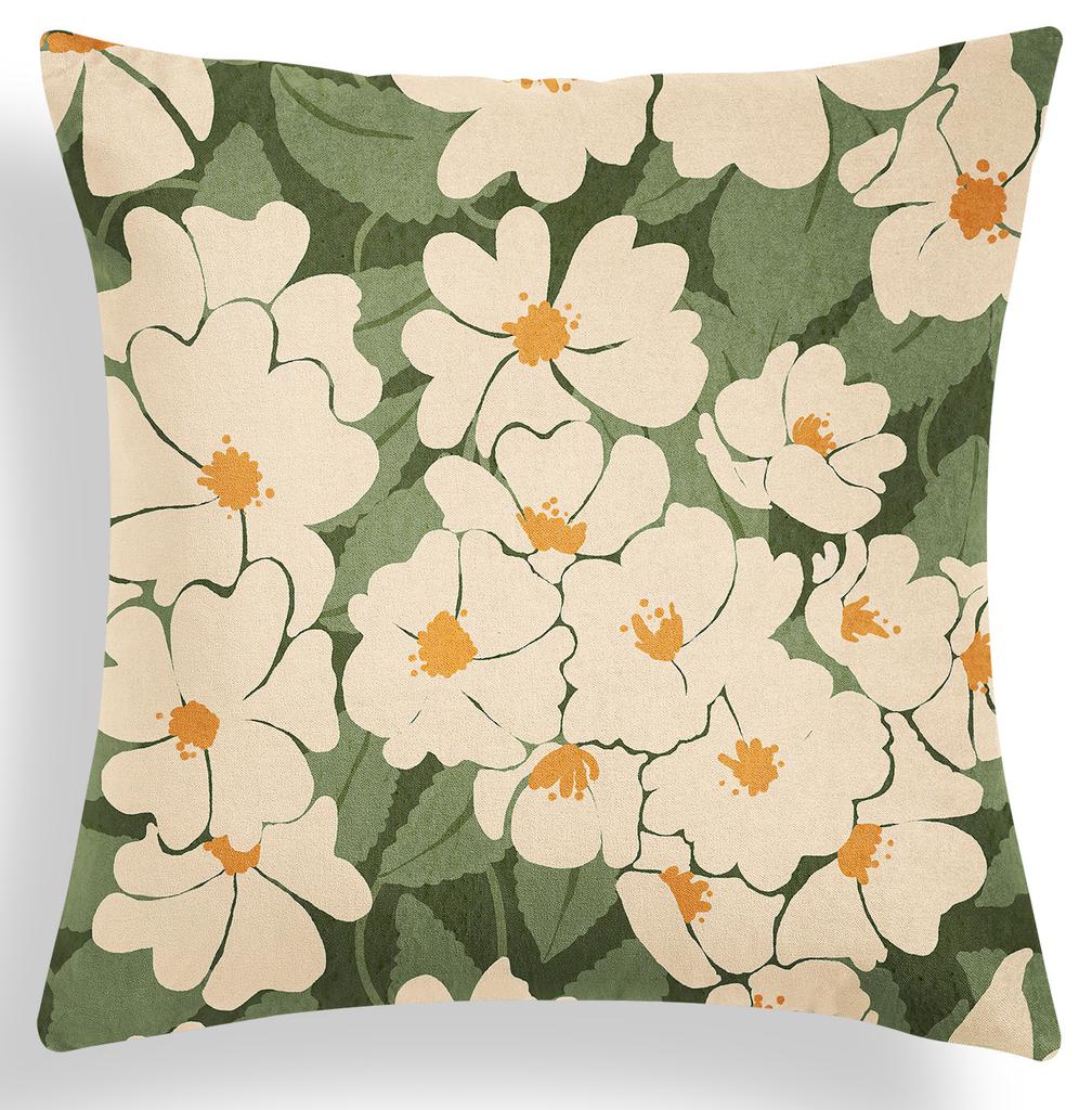 Nordic Geometric Green Pillow Cover Summer Plant Sofa Pillow Cover Cushion Cover Premium Durable Quality Useful