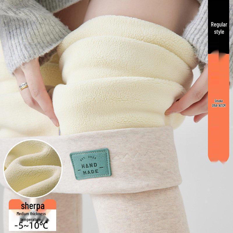 2025 New Winter Gray Plus Velvet Cotton Pants for Tall Women – Soft, Skin-Friendly, and Warm Base Layer