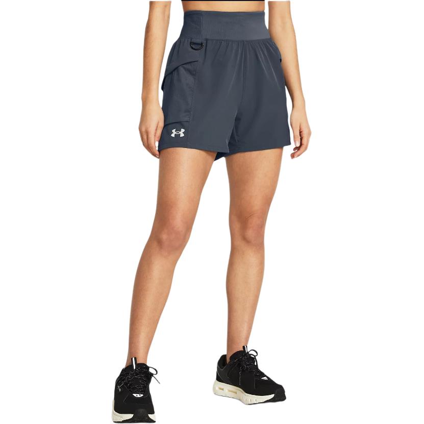 Under Armour Launch Solid Comfortable Sports Casual Shorts Women Shorts Storm-Gray 1383360-044