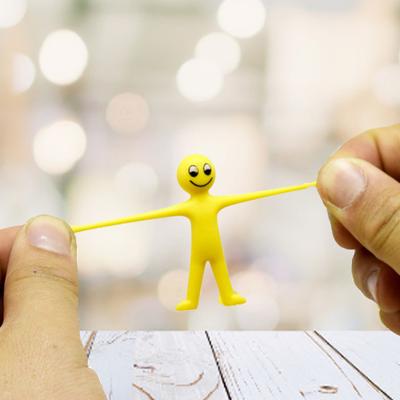 5/10Pcs Creative TPR Elastic Stress Relief Expression Squeezing Doll Pull Doll Home
