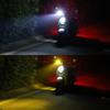 Shock-proof Motorcycle LED Spotlights Dual Color Lights Fisheye Lights Three-eye Lens  Trucks