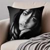 SSandra Bullock Cushion Cover Pillowcase Antidustmite Invisible Zipper Short Plush Sofa Cushion