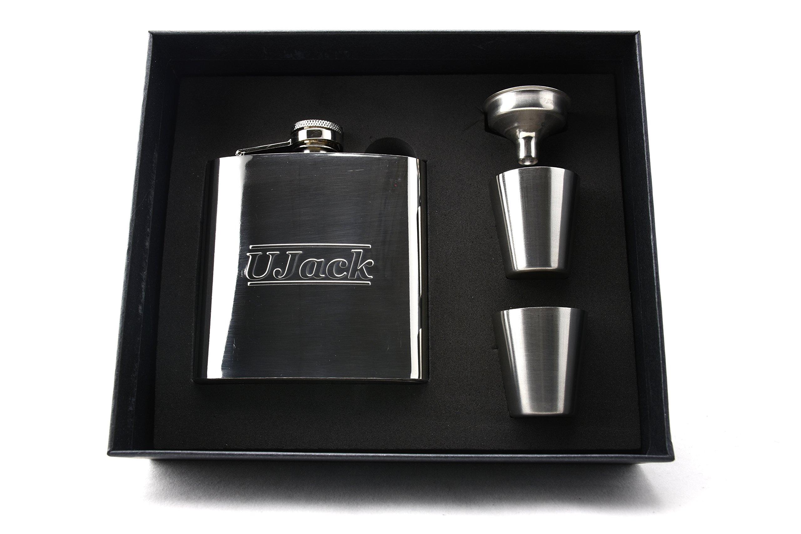 

UJack Нержавеющая сталь SUS304 Фляга для виски Фляга Фляга Бутылка Зеркало (6 унций, Финиш/Сет 4)