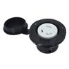 Flanschsteckdose 30A 125V NEMA L5-30R Verriegelungssteckdose RV-Strom 2-polig 3-adrig Elektrische Steckdose mit wetterfester Kappe
