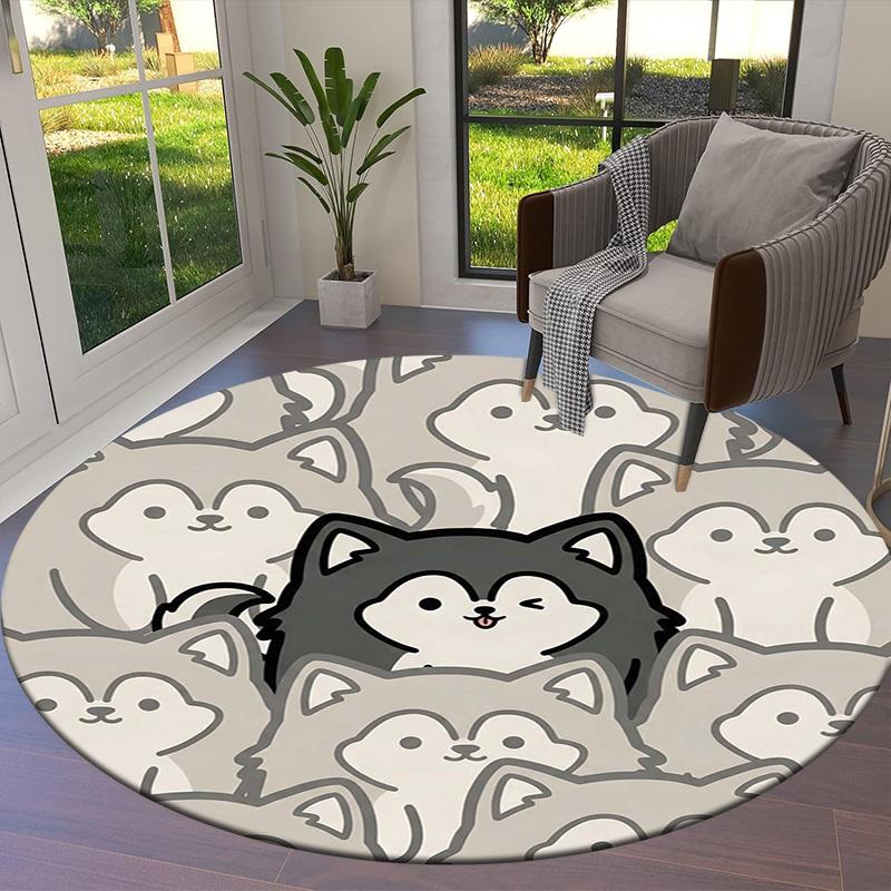 1Pc Husky Print Flannel Blanket, High quality Comfortable for All Seasons, Home Decor, Warmth and Comfort, Perfect for Christmas Gifts