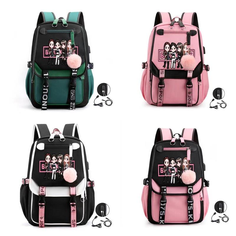 Stilvoller Urbaner Minimalistischer Sternenhimmel Rucksack Koreanische Girlgroup Park Chaeyoung Lisa Kim Jisoo Gleicher Stil Oxford-Stoff
