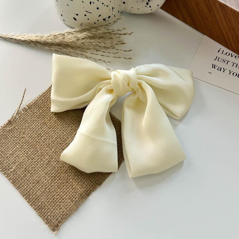 Fashion Large Ribbon Bow Hair Clips For Women Trendy Satin Bowknot Hairpins Cute Ponytail Barrettes Ladies Hair Accessories Gift