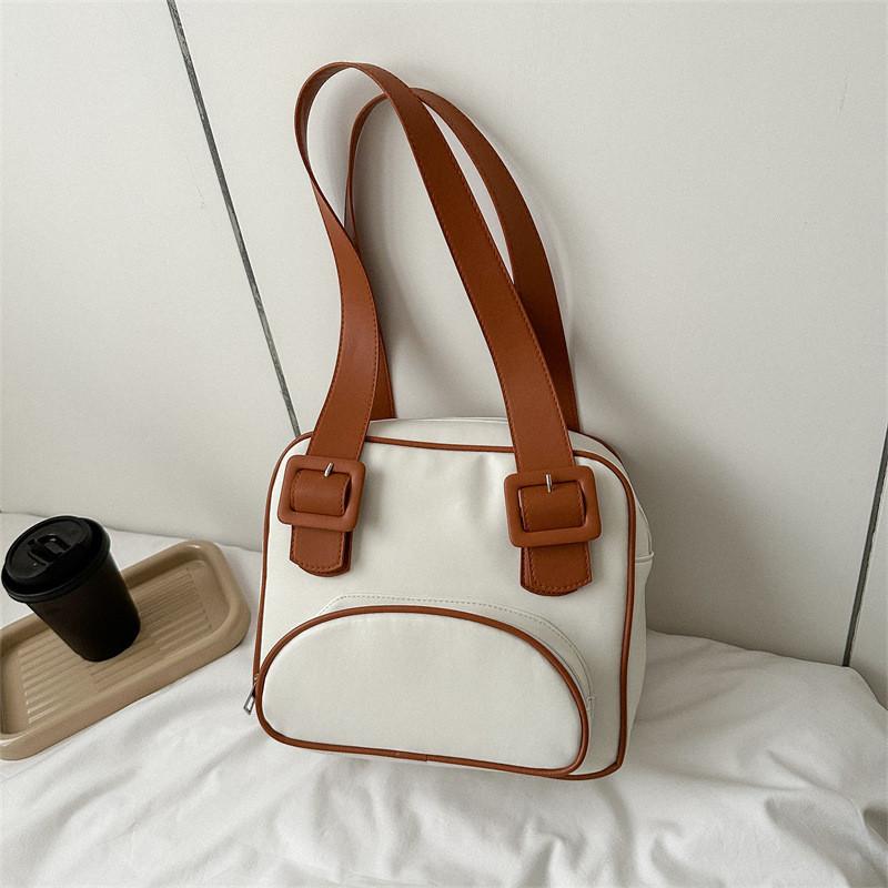 Fashionable Small Box-shaped Handbag For Women Elegant Pu Leather Carry Bag