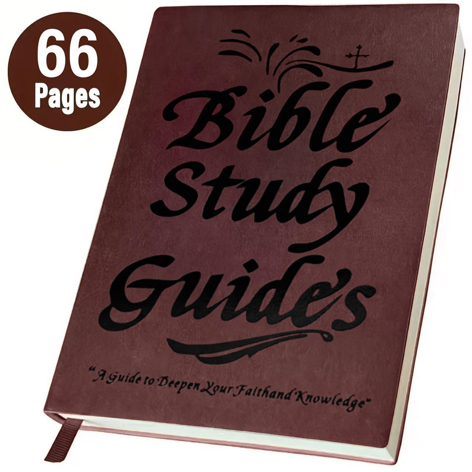 Bible Study Guide: Comprehensive Leather-Bound Edition for Deepening Your Spiritual Understanding and Reflection One Size