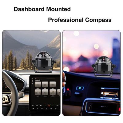 Car Compass On Board Navigation Compass Electronic Sea Pivoting Ornaments Gauge Position Device Rotaty Marine Ship Boat Supplies