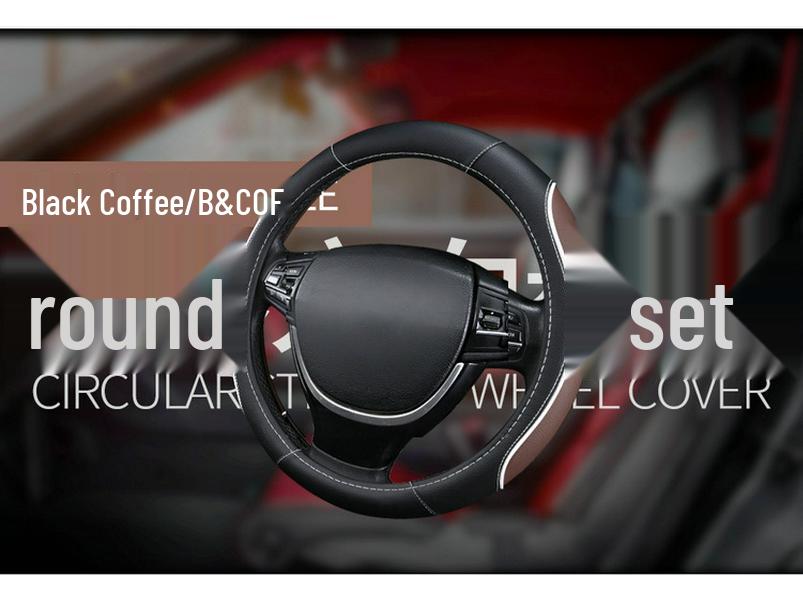 Universal Non-slip Leather Steering Wheel Cover for All Seasons