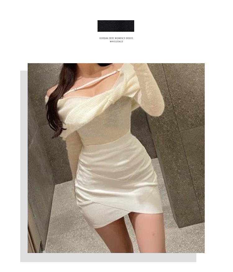 Korean Dongdaemun Elegant High-waisted Pleated Irregular Skirt for Women