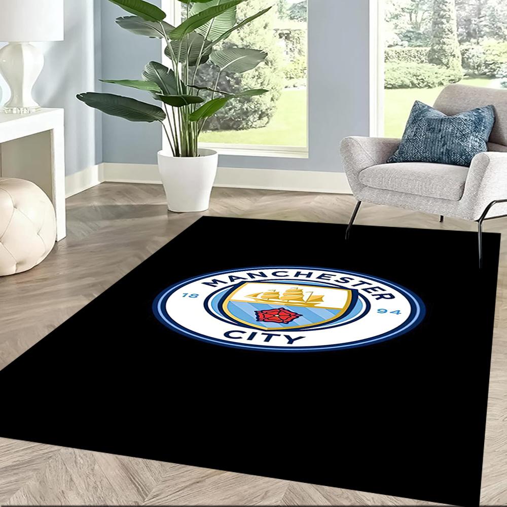 Manchester City Floor Mat Suitable For Entryway Living Rooms Hallway Dining Room Antislip Carpet Anime Office Decor