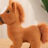 Fluffy Tail Pony Plush Toys Long Mane Cartoon Horse Stuffed Toy  Easter Gifts