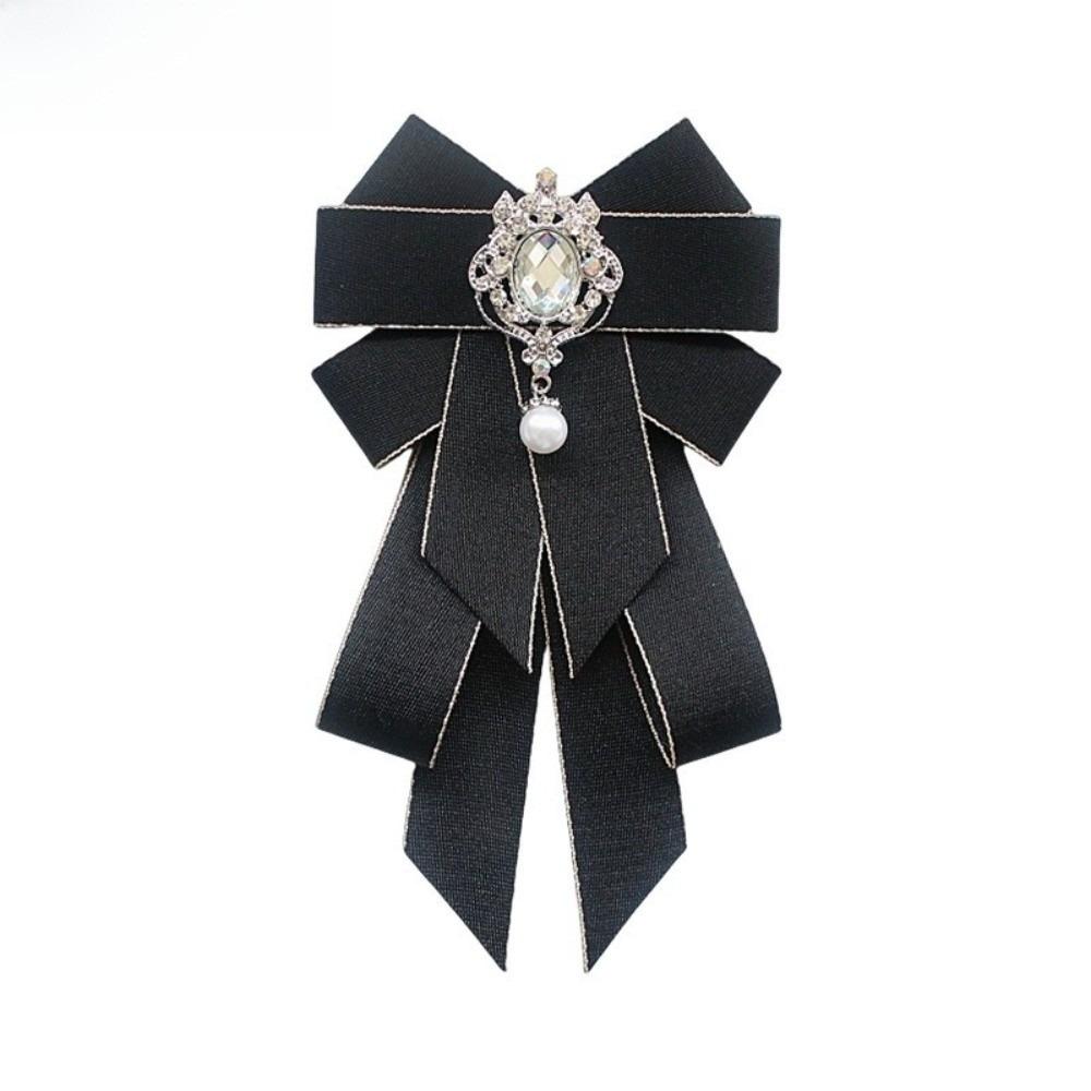 Solid Color Gentleman s Bow Tie British Style Men s Suit Accessory  Formal Occasion чёрный