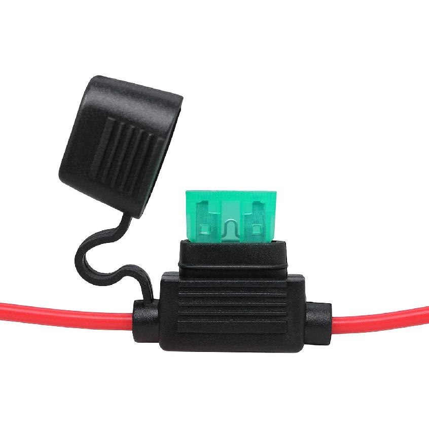 VANTRONIK Waterproof Inline Fuse Holder 6 Pack For Standard ATO ATC Medium Blade Car Fuse, 14 Gauge AWG Wire,10 Inches Long
