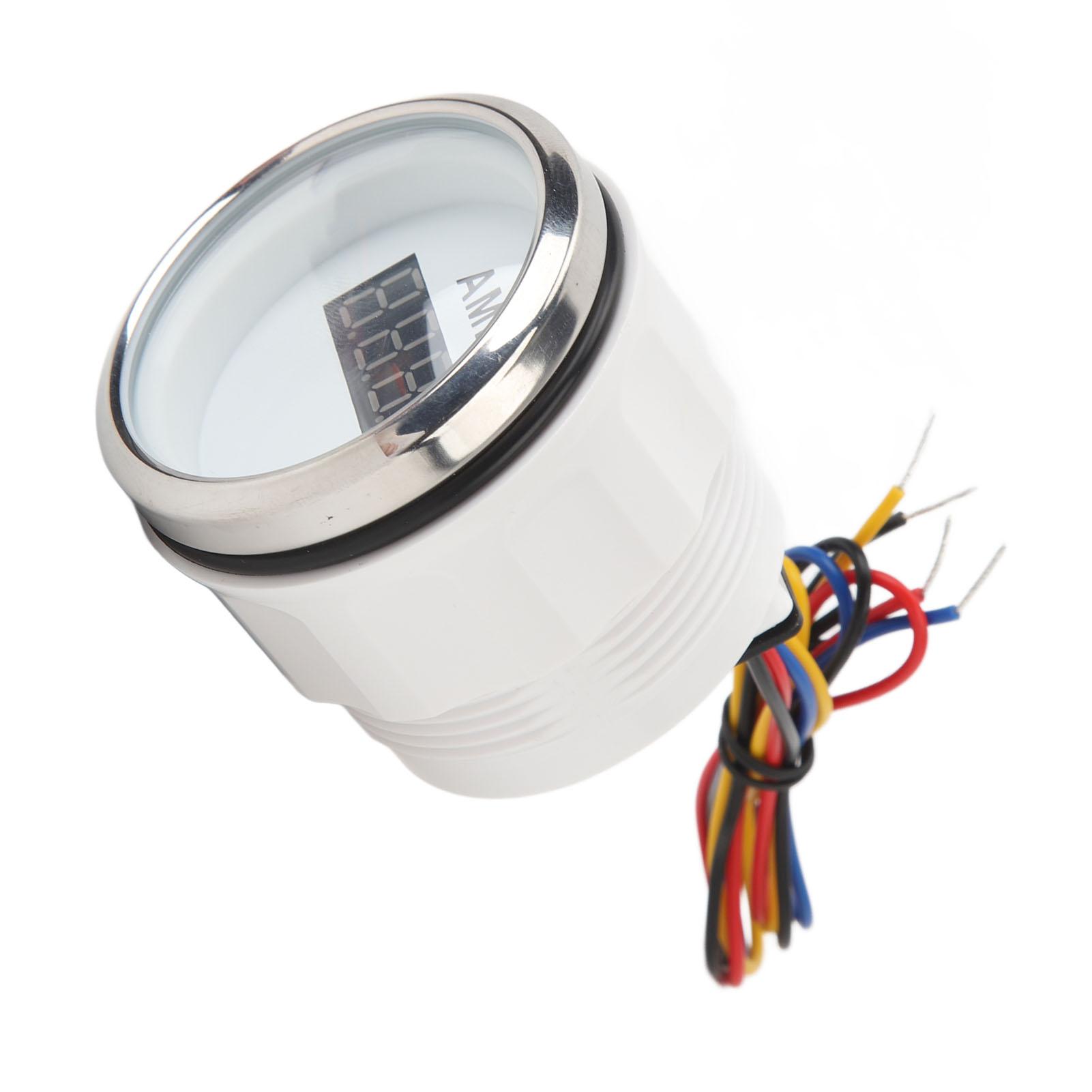 

52MM Digital Ammeter DC9 to 32V 100A Sensitive Sensor Accurate Current AMP Gauge for RVs Yachts Fishing Boats Ships