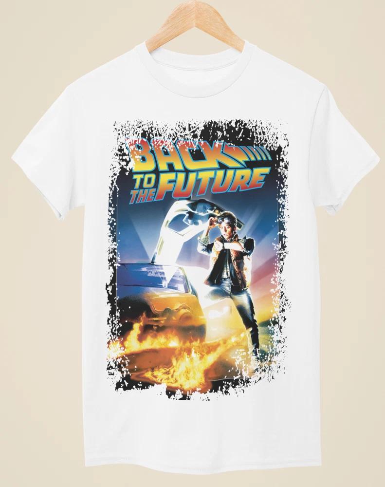 Back To The Future Movie Poster Inspired Unisex White TShirt S