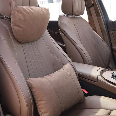 Comfortable Breathable Car Headrest Maybach Design Ultra Soft Pillow Auto Accessories Interior Vehicle Suede Fabric Head Cushion