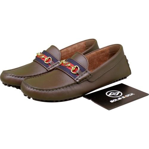 

Gucci Кожаные лоферы кэжуал с пряжкой Horsebit Gommino 624698 1XH10 2160 Мужские Коричневые EU 42.5 коричневый