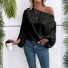 Fashionable Women's Off-shoulder Blouse, Loose Asymmetrical Top