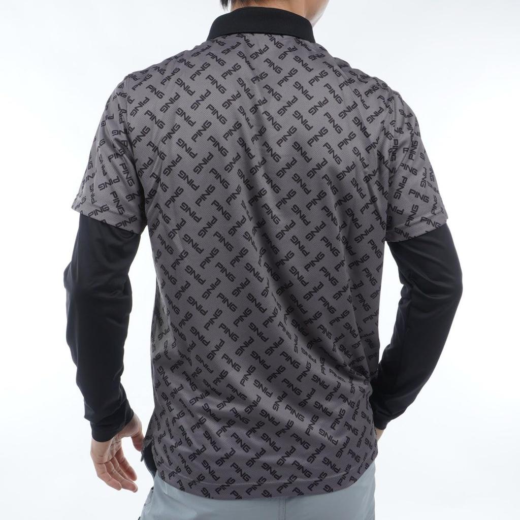 Ping Apparel Polo Shirt with Inner Lining UV Golf Size S Men's (Evaporative Cooling, Quick-Drying, Protection) / / 621-4160209 010_Black,