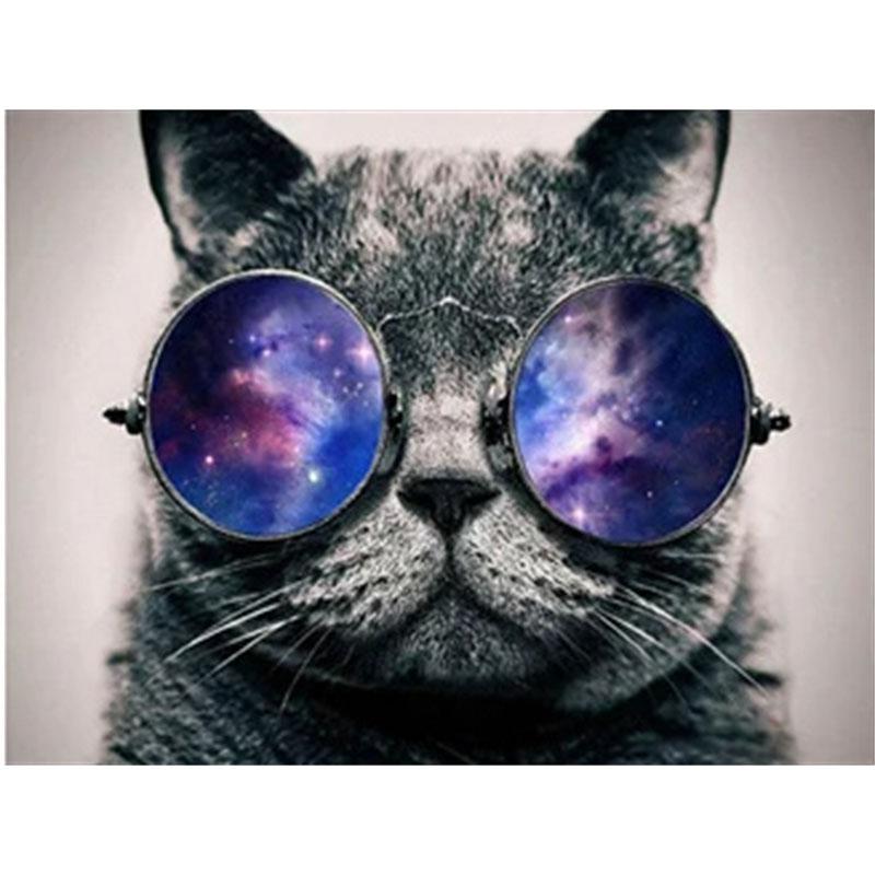 DIY Diamond Painting Kitten Cross Stitch Kit Mosaic Art Diamond Painting Full Circle/Square Diamond Home Decoration