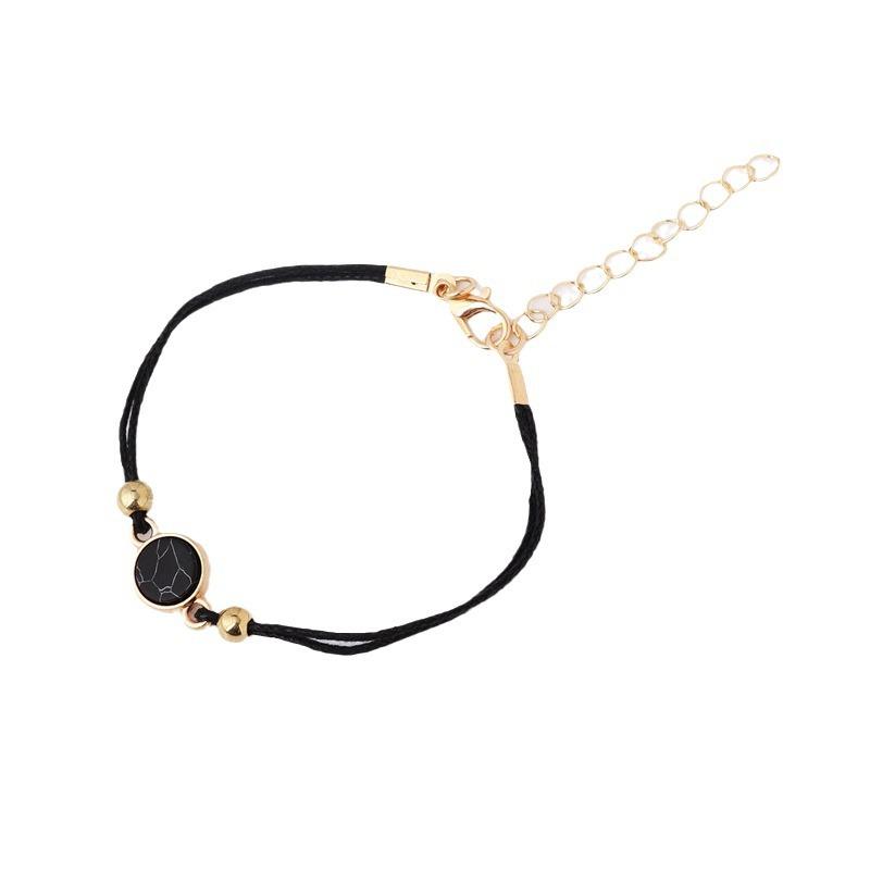 European and American personality black turquoise pattern bracelet, paper clip, black square trend temperament 1 piece jewelry