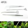 4-in-1 Aquatic  Plants Pruning  Tool  Set For Aquarium Long-handled Tweezers Scissors