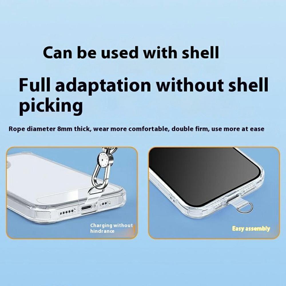 8mm Adjustable Nylon Phone Lanyard with Dual Direction Clips,Zinc Alloy Buckle Crossbody Neck Strap
