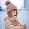 Ear Protection Pompom Beanie with Earflap Plush Wool Cap All-match Children Knitted Hat  Boy
