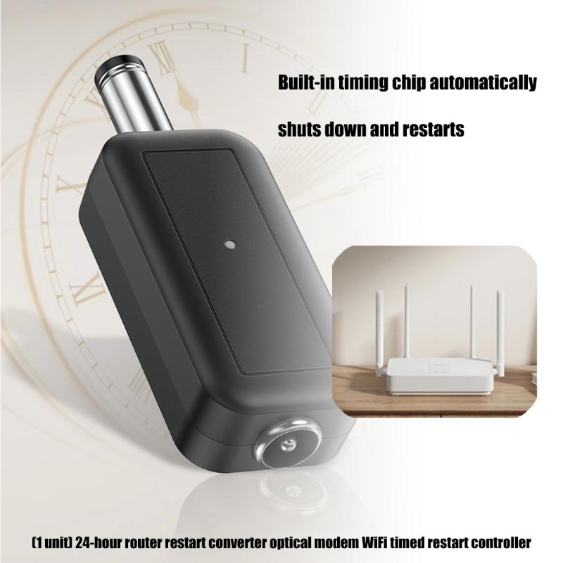 24Hour Automatic Routers Reboot Timer Controller for Routers Modems to Prevent Networking Lag Stable Internet Connectivity