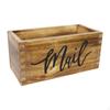 Wood Mail Box Storage Holder Letter Desk Organizer Rustic Basket Tabletop Mailbox for Home