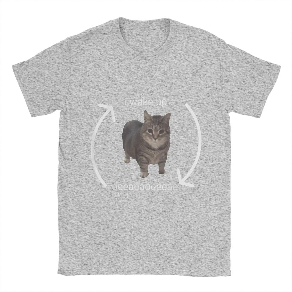 2025 Summer Men Oiia Oiia Cat Meme 100 Pure Cotton Printed Tshirt Funny Clothing Unique Short Sleeve Round Collar Tees Y2k