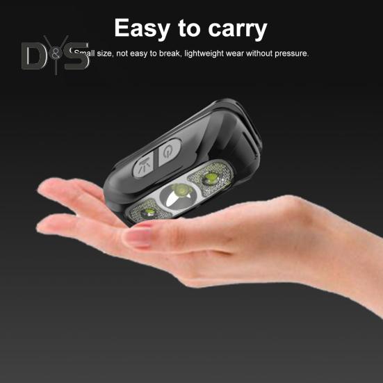 

Уличный налобный фонарь с датчиком движения Ультра яркий регулируемый перезаряжаемый водонепроницаемый светодиодный налобный фонарь с функцией громкой связи для кемпинга и рыбалки