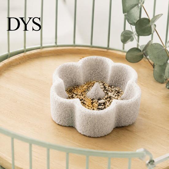 Spill Proof Parrot Dish Pumice Stone Bowl, Bird Water Durable Food Dish, Cage Feeder for Cockatoo Cockatiel Conure Parakeet Non Stick Waterer