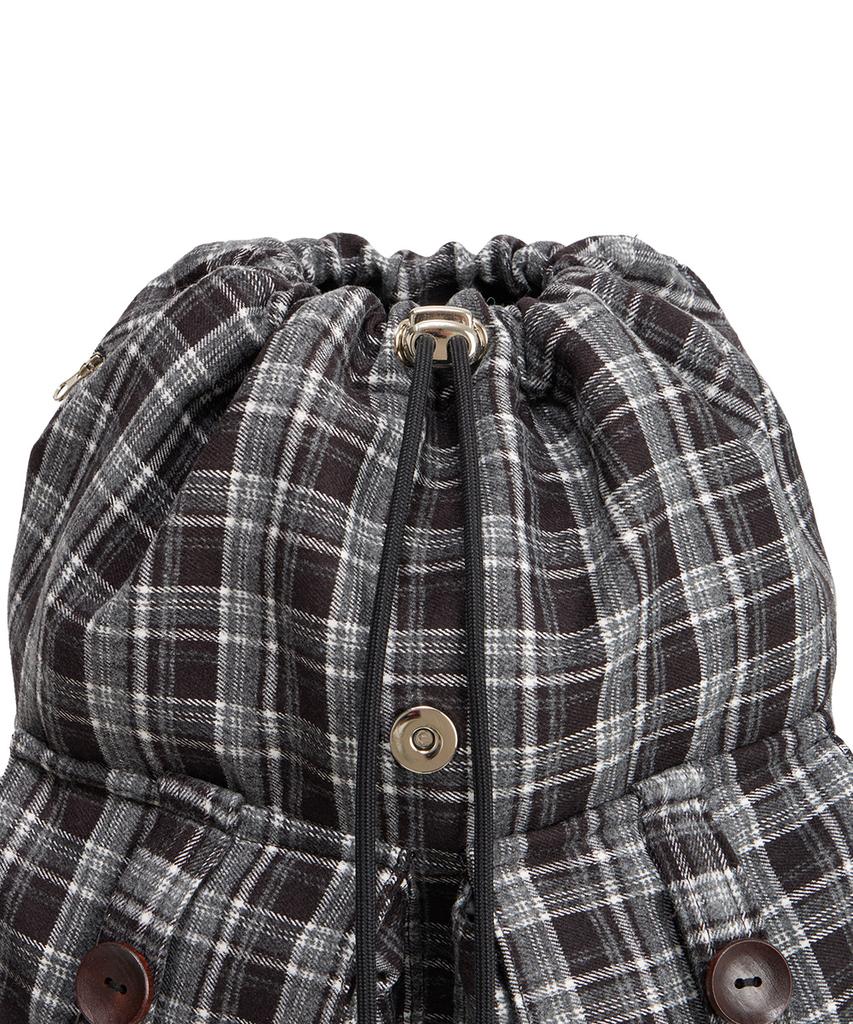 Dandel Dd Plaid Check Rucksack (Black)