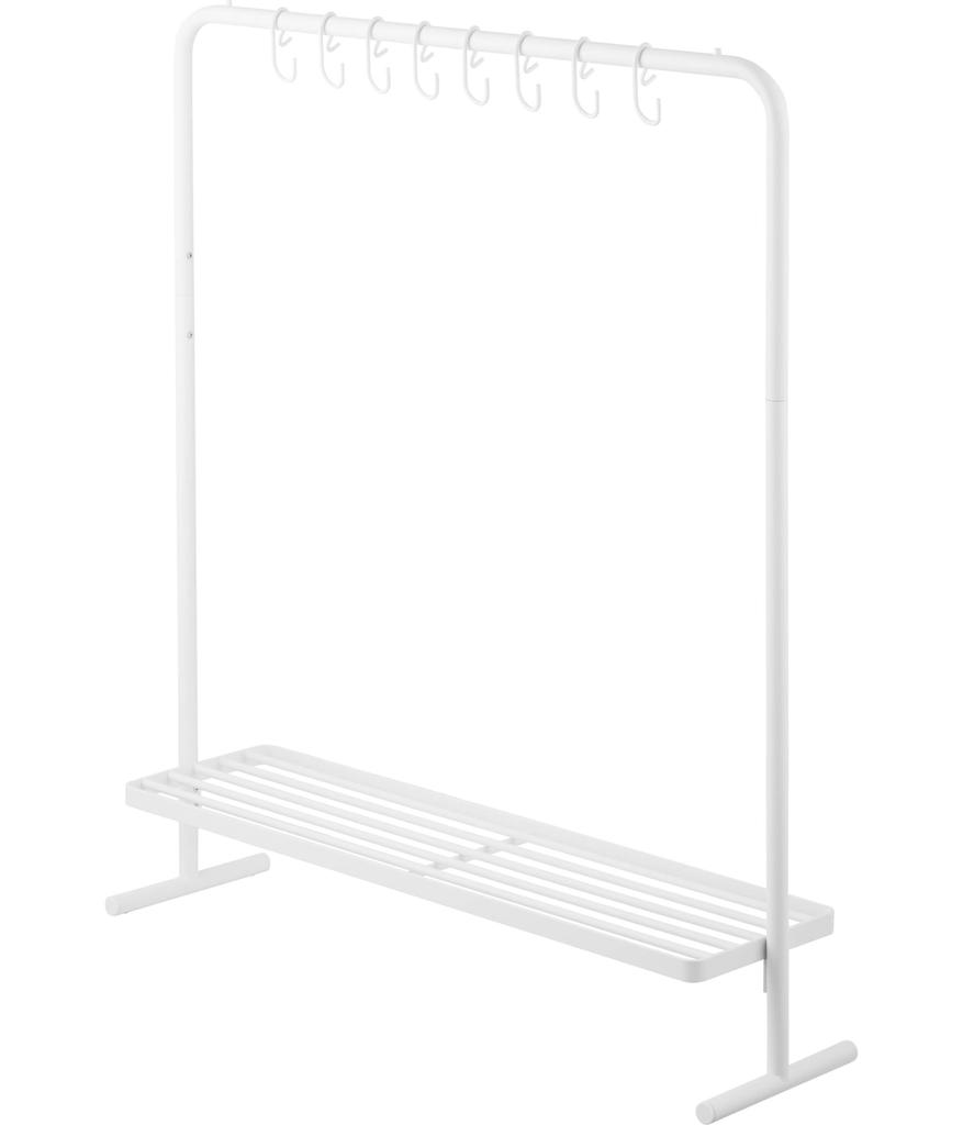 Yamazaki Tower Bag Storage W80 x x Hanger 10157 Rack, White, D20.6 H92.5cm, Rack,