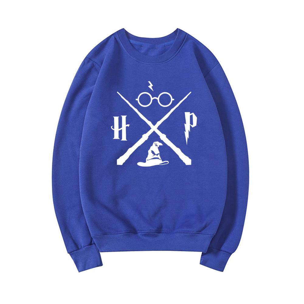 Wizard Hat Sweatshirt Wizard Wand Hoodie HP Pullovers Long Sleeve Unisex Graphic Hoodies Magic School Sweatshirts Streetwear Top