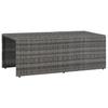 6 Piece Garden Lounge Set with Cushions Poly Rattan Grey